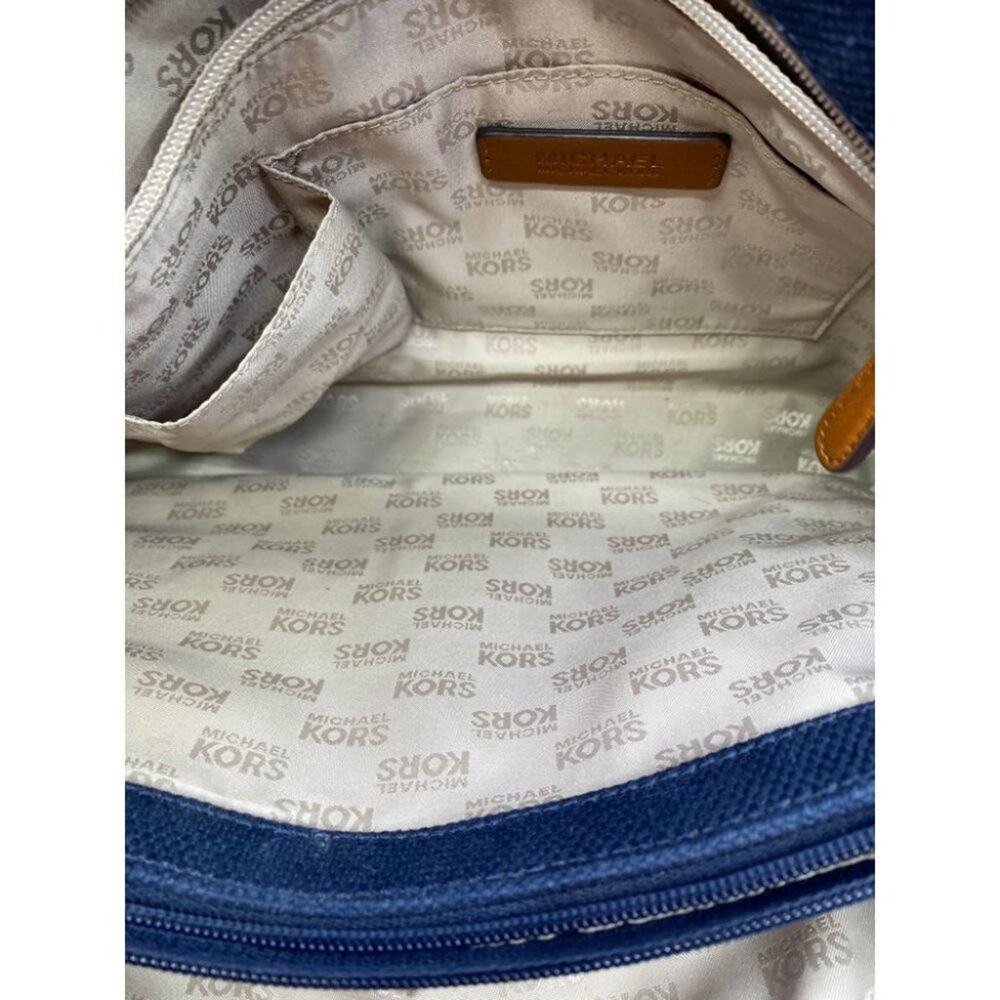 MICHAEL KORS Blue Inter Woven Canvas Shoulder Bag - Picture 16 of 16